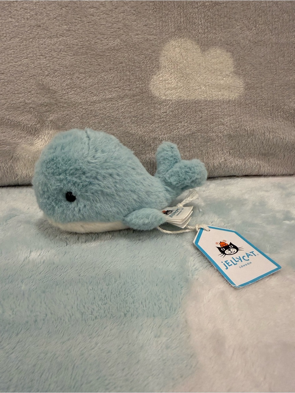 Jellycat Fluffy Whale (Blue) BNWT Retired - Authentic